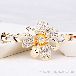 Wholesale alloy crystal flower necklace for women